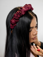 Diadema Fruncida Borgoña