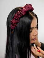 Diadema Fruncida Borgoña