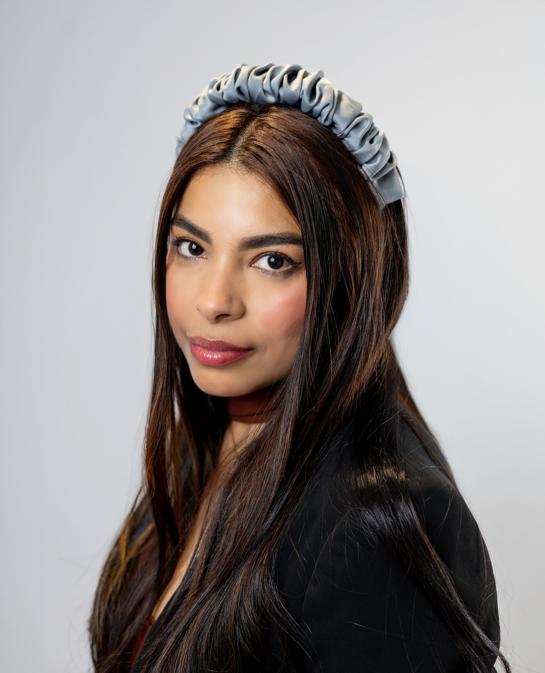 Diadema Fruncida Gris